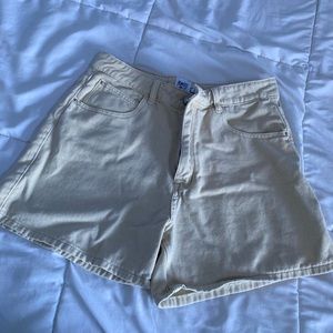 Princess Polly High Waisted Swalla Shorts Beige